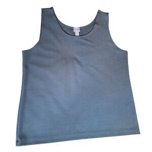 Easywear by Chico's Slate Gray Scoop Neck Knit Sleeveless Tank Top NWOT - Size 3